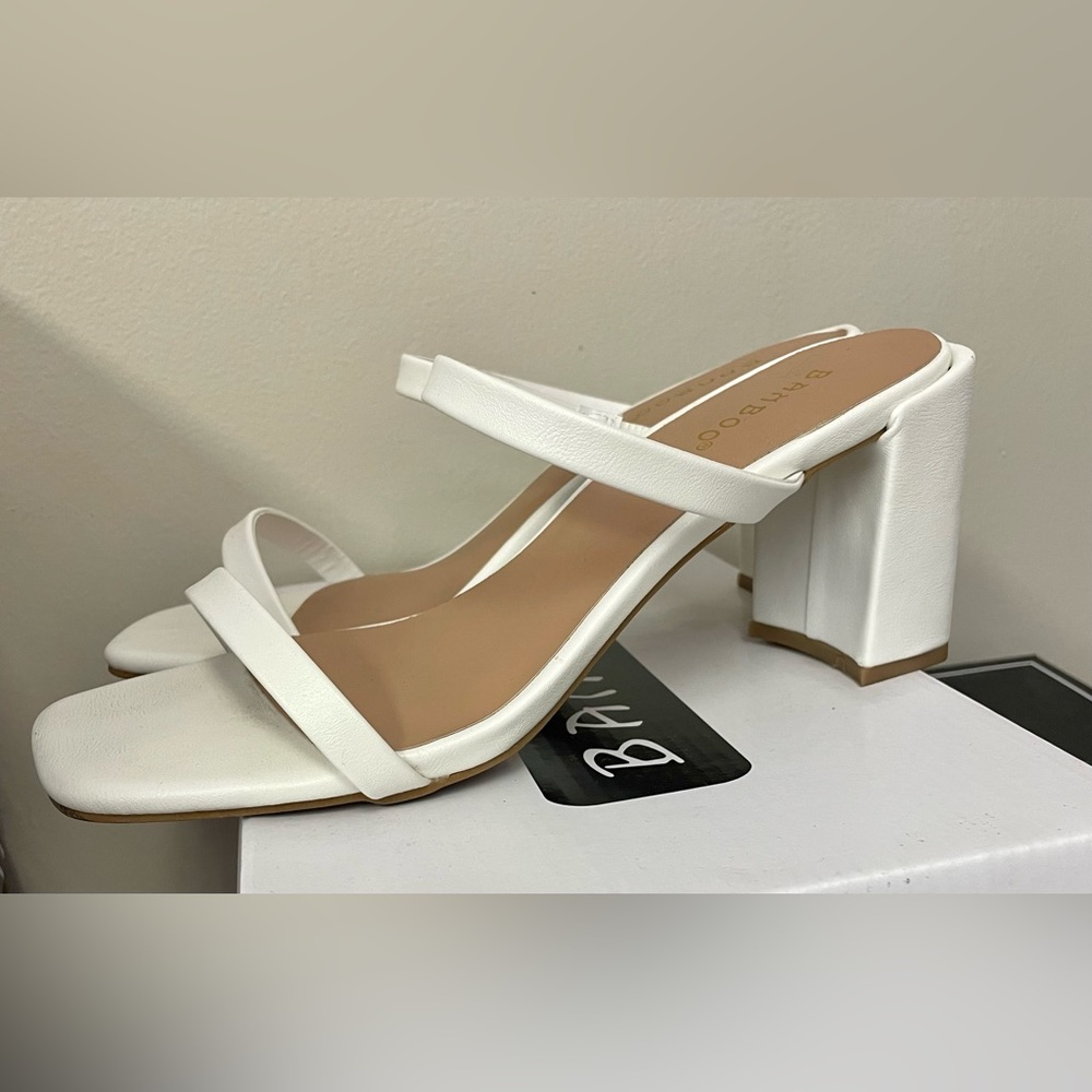 White Strapped Heels